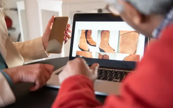 An online store on a laptop and phone