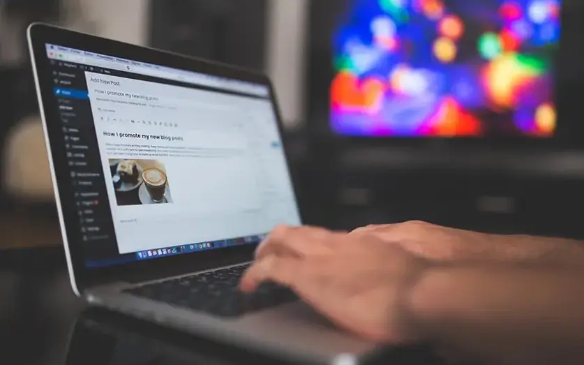 A content site being managed