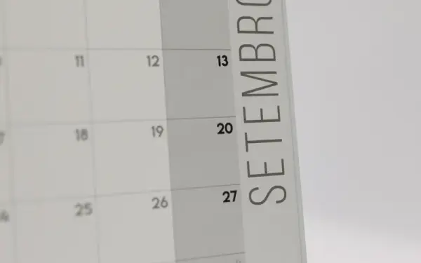 A monthly content calendar
